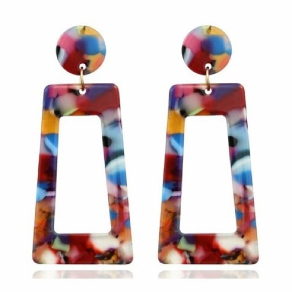 Colorful Acrylic Stud Earrings